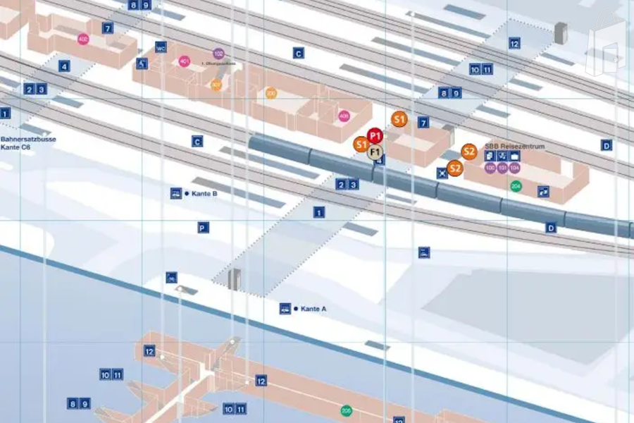 Verteilpunkte im Bahnhof Olten