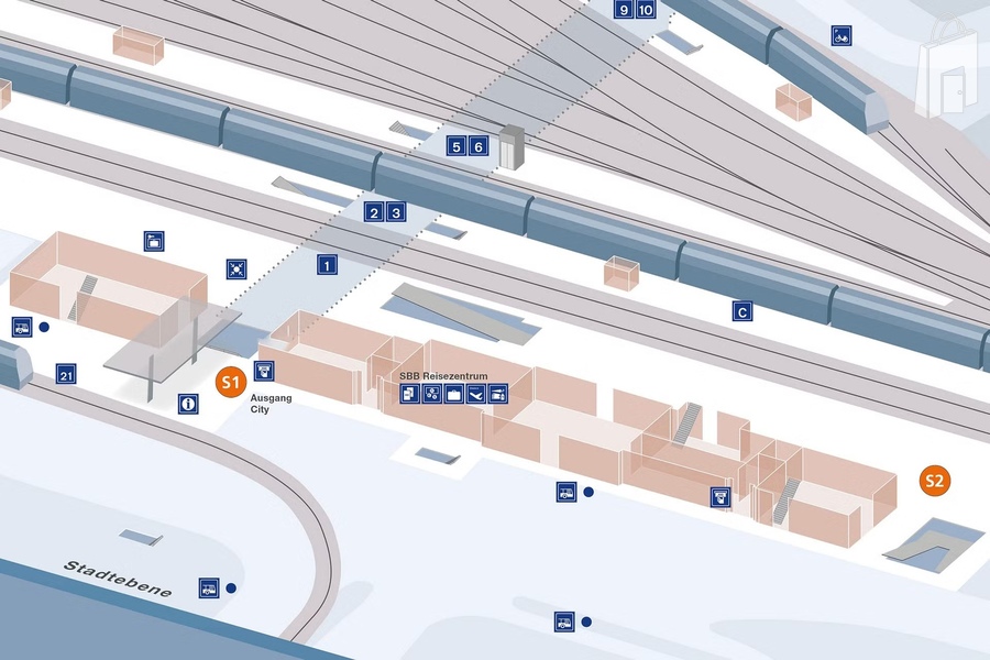 Verteilpunkte im Bahnhof Solothurn