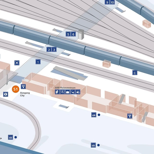 Verteilpunkte im Bahnhof Solothurn
