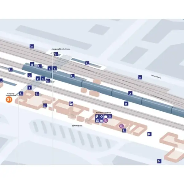 Verteilpunkte im Bahnhof Thun