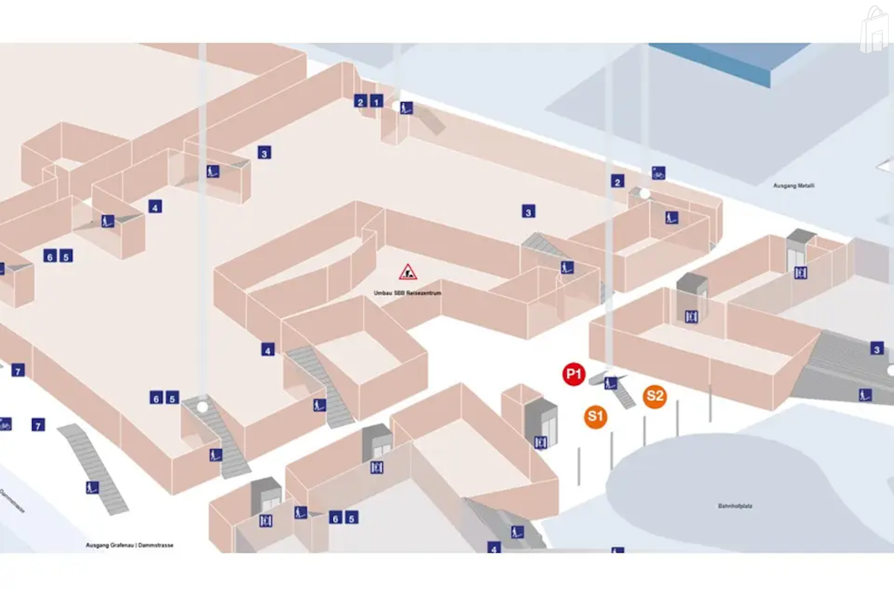 Verteilpunkte im Bahnhof Zug