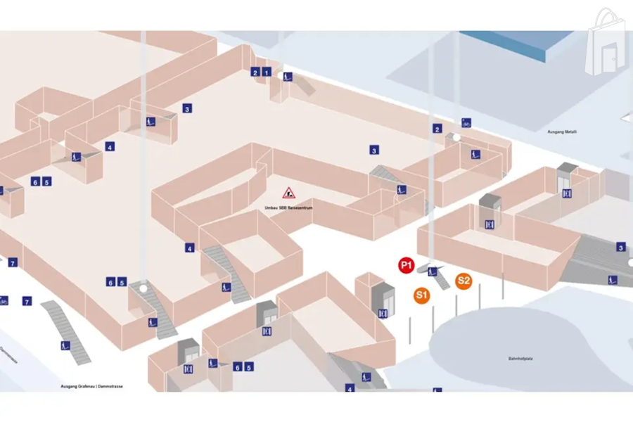 Verteilpunkte im Bahnhof Zug