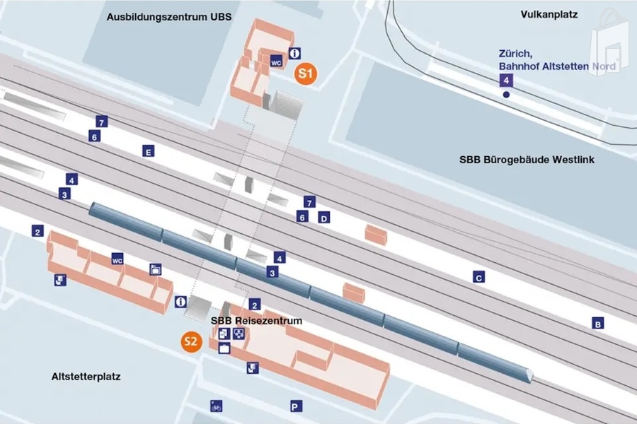 Verteilpunkte im Bahnhof Zürich Altstetten