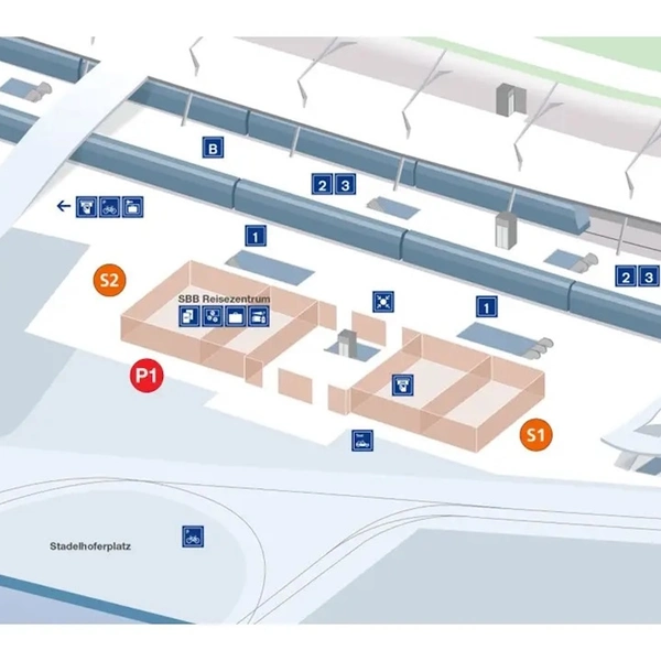 Verteilpunkte im Bahnhof Zürich Stadelhofen