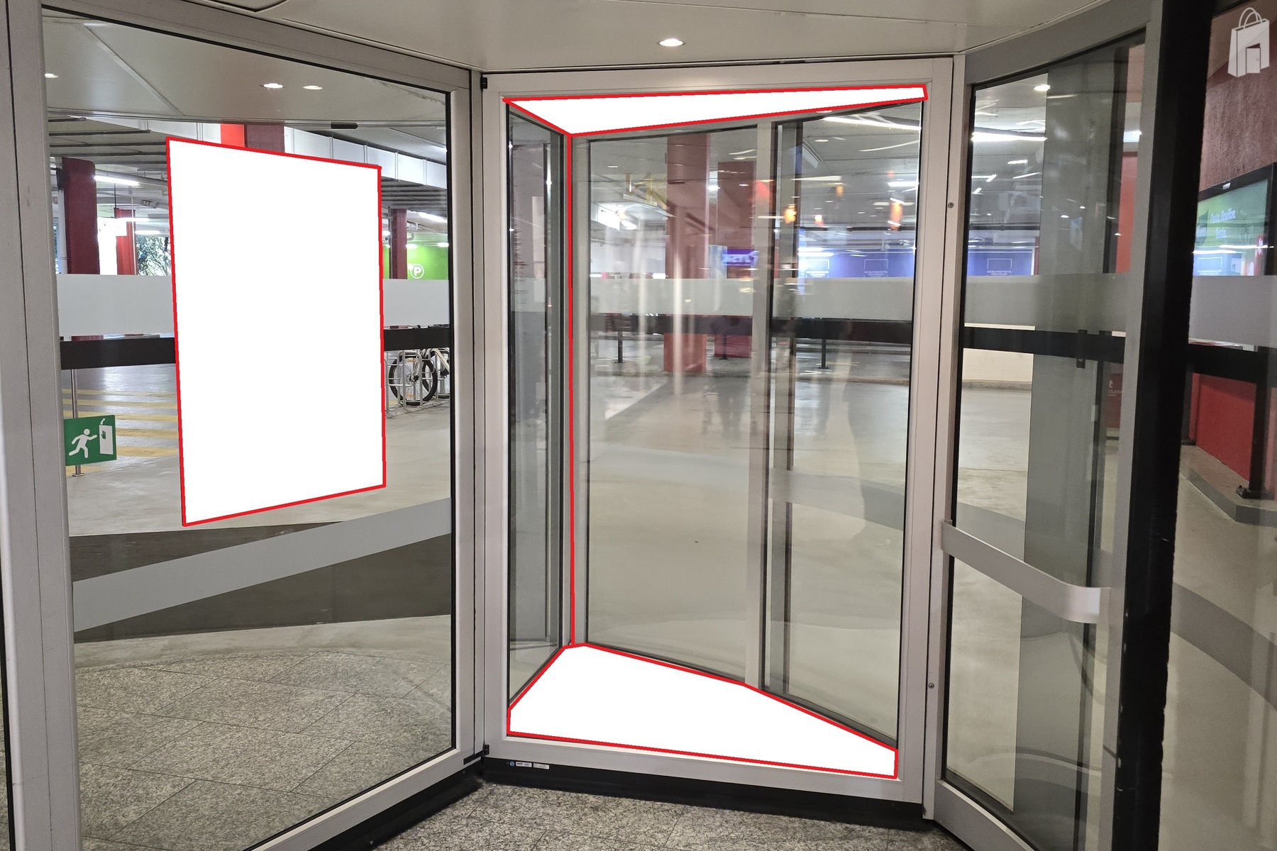 Drehtüre Vitrine 2 Nord