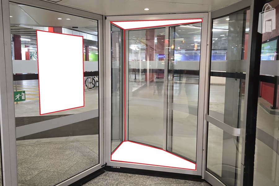 Drehtüre Vitrine 2 Nord