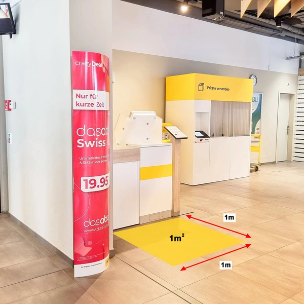 Promotionsfläche  in der Postfiliale Düdingen