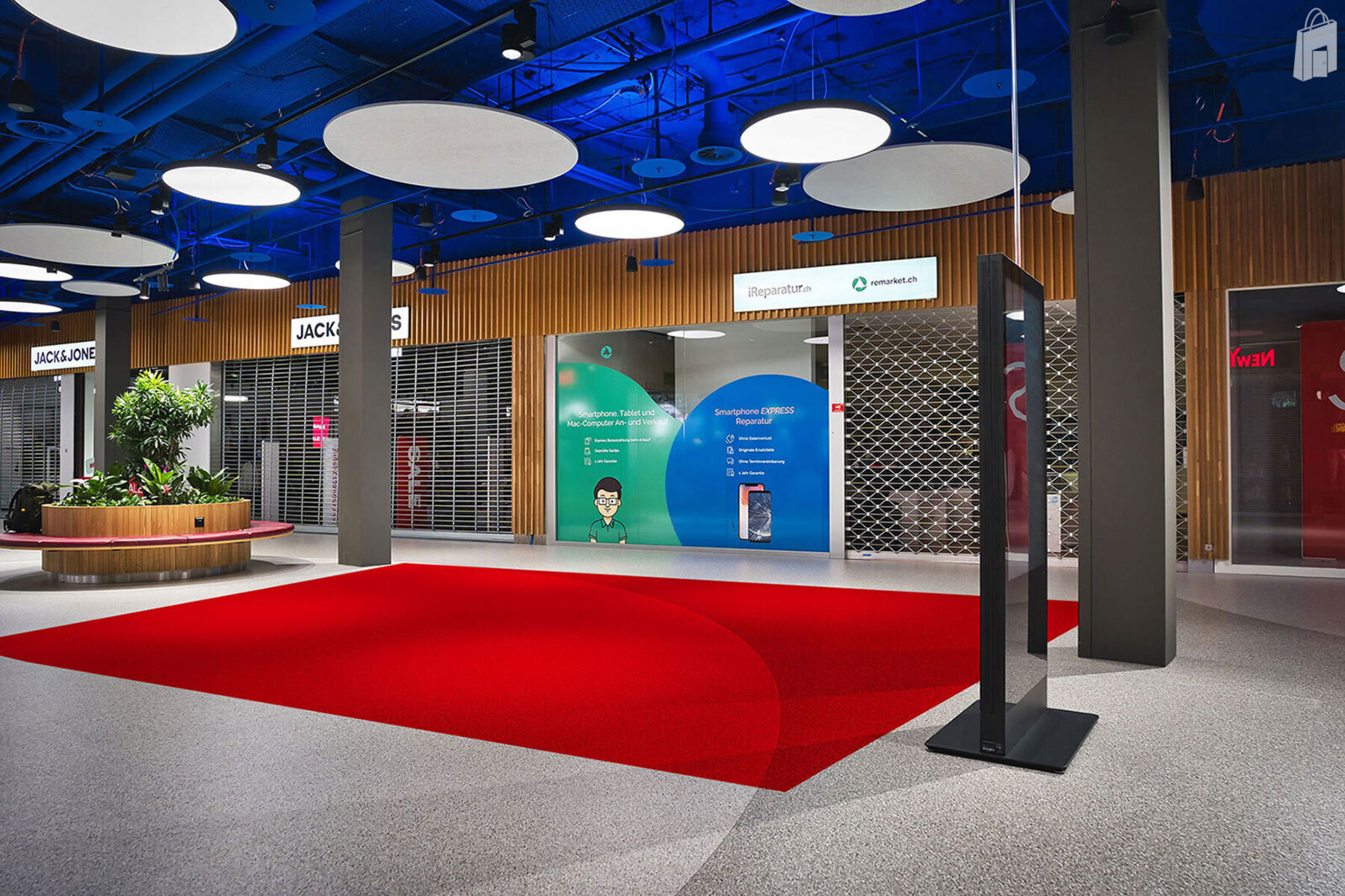 Promotionsfläche zwischen iReparaturen und New Yorker