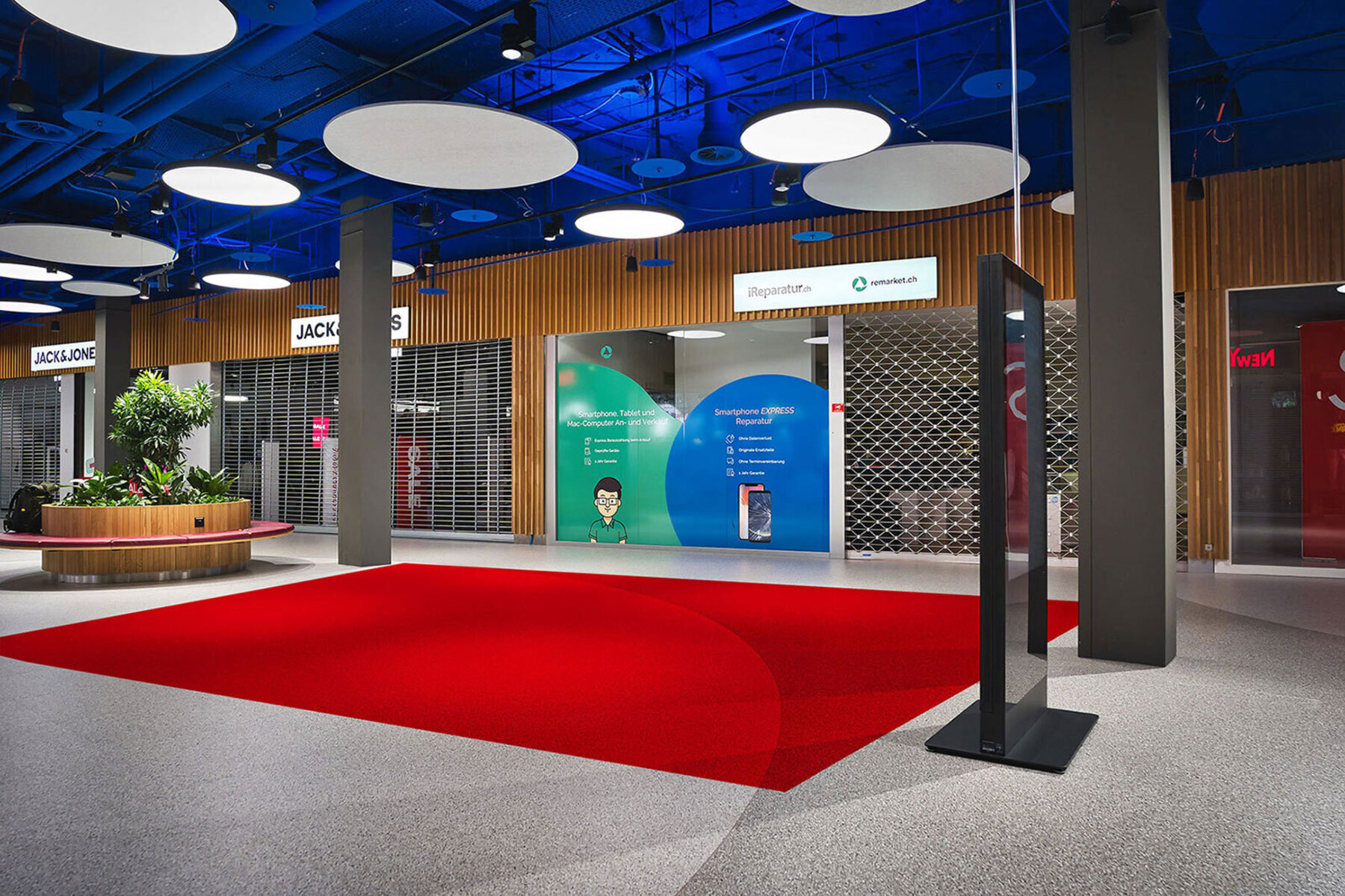 Promotionsfläche zwischen iReparaturen und New Yorker