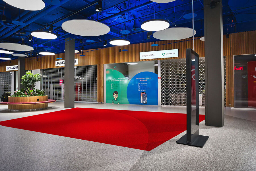 Promotionsfläche zwischen iReparaturen und New Yorker