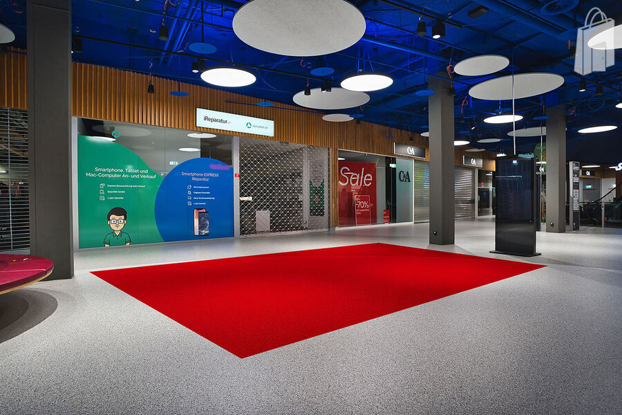 Promotionsfläche zwischen iReparaturen und New Yorker